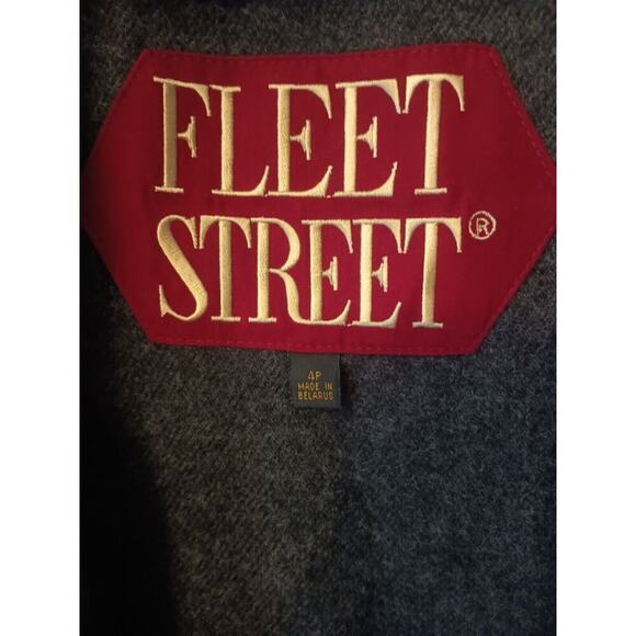 VINTAGE Fleet Street Womens 4P LONG COAT TRENCHCOAT Lined RED OVERSIZED 90s - Picture 10 of 11